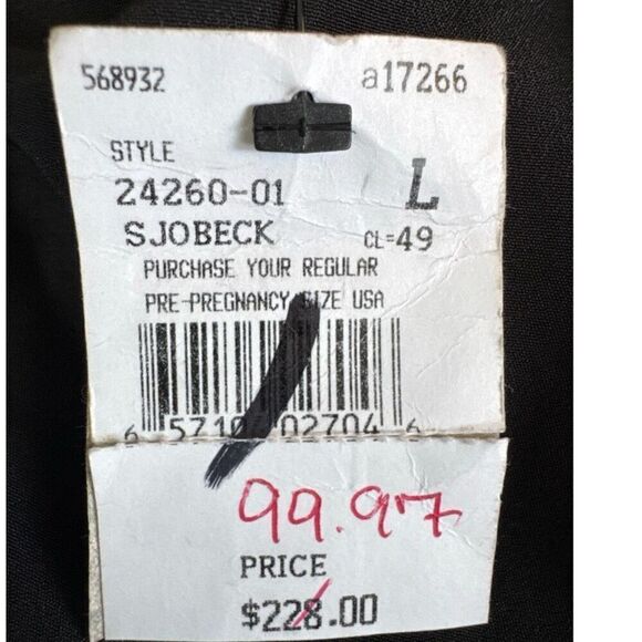 Sjobeck P Collection Maternity Silk Blend Joggers Pants Size Large NWT Black Rel - Picture 8 of 8